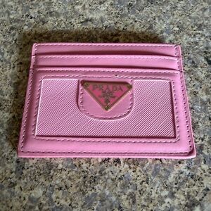 Pink Leather Card Holder